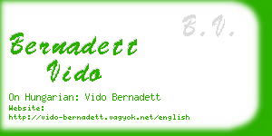 bernadett vido business card